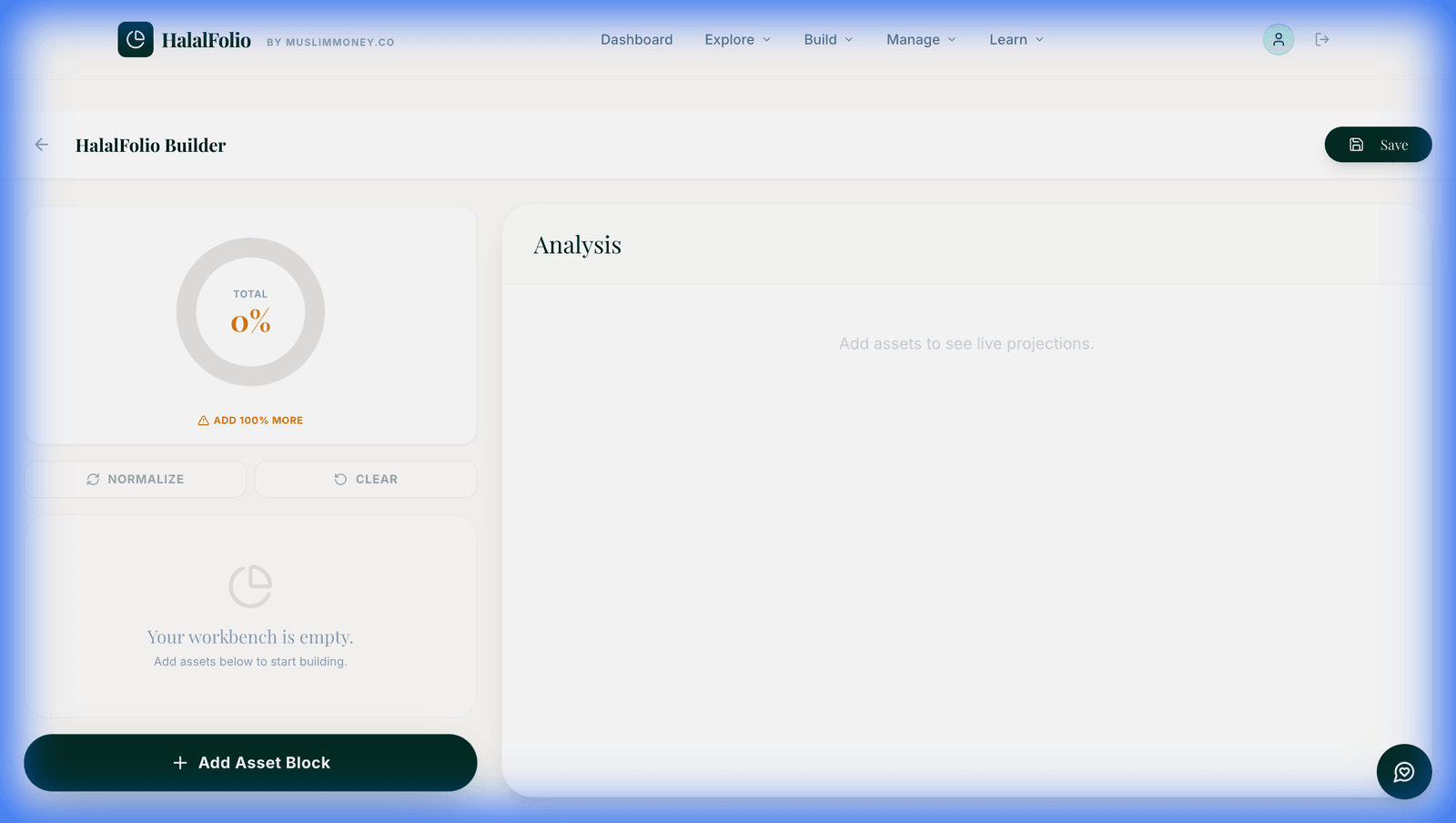 Advanced Builder Empty State
